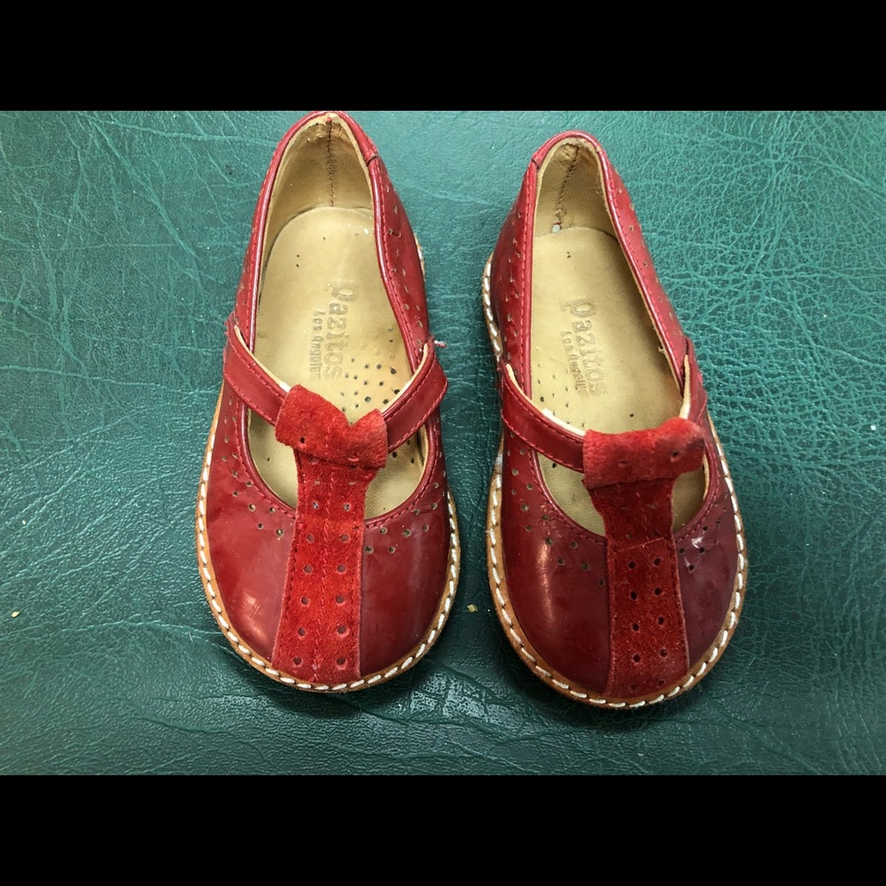 Pazitos Red Tstrap Mary Janes Sz 4